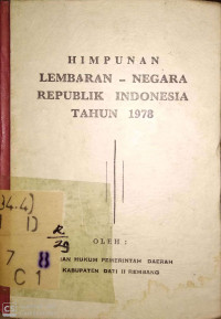 Himpunan lembaran Negara Republik Indonesia tahun 1978