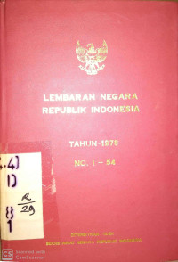 Lembaran Negara republik Indonesia tahun 1978 No 1-54