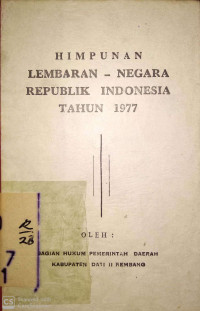 Himpunan Lembaran Negara republik Indonesia tahun 1977