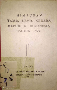 Himpunan tambahan lembaran negara republik indonesia tahun 1977