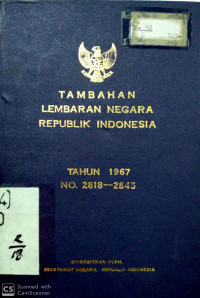 Tambahan lembaran negara Republik Indonesia tahun 1967 no 2818-2845