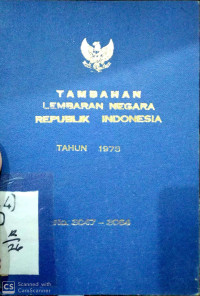 Tambahan Lembaran Negara Republik Indonesia tahun 1975 No 3017-3064