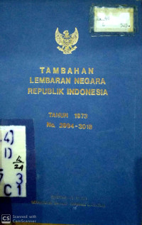 Tambahan Lembaran Negara tahun 1973 No 2994-3018