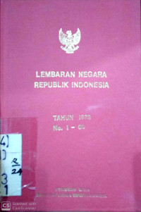 Lembaran Negara Republik Indonesia tahun 1973 No 1-60