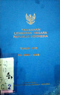 Tambahan Lembaran Negara Republik Indonesia tahun 1972 No 2980-2998