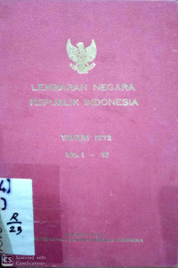 Lembaran Negara Republik Indonesia tahun 1972 No 1-57