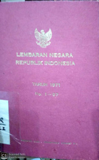 Lembaran Negara Republik Indonesia tahun 1971 NO 1-97