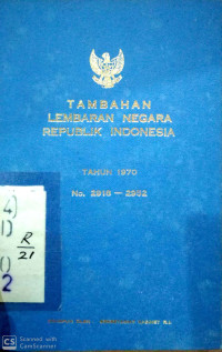 Tambahan Lembaran Negara tahun 1970 No 2918-2952