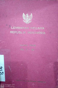 Lembaran Negara Republik Indonesia tahun1969 No 1-61