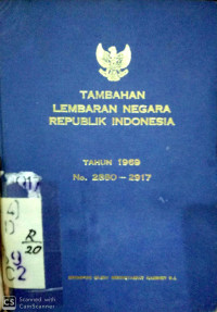 Tambahan Lembaran Negara Republik Indonesia tahun 1969 No 2880-2917