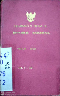 Lembaran Negara Republik Indonesia taun 1975