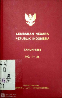 Lembaran Negara Republik Indonesia tahun 1966 no 1-44