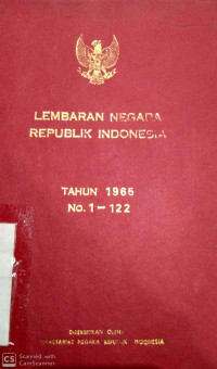 Lembaran Negara Republik Indonesia tahun 1965 no 1-122