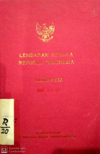 Lembaran Negara Republik Indonesia tahun 1969 no 1-61