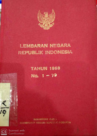 Lembaran Negara Republik Indonesia tahun 1968 no 1-79